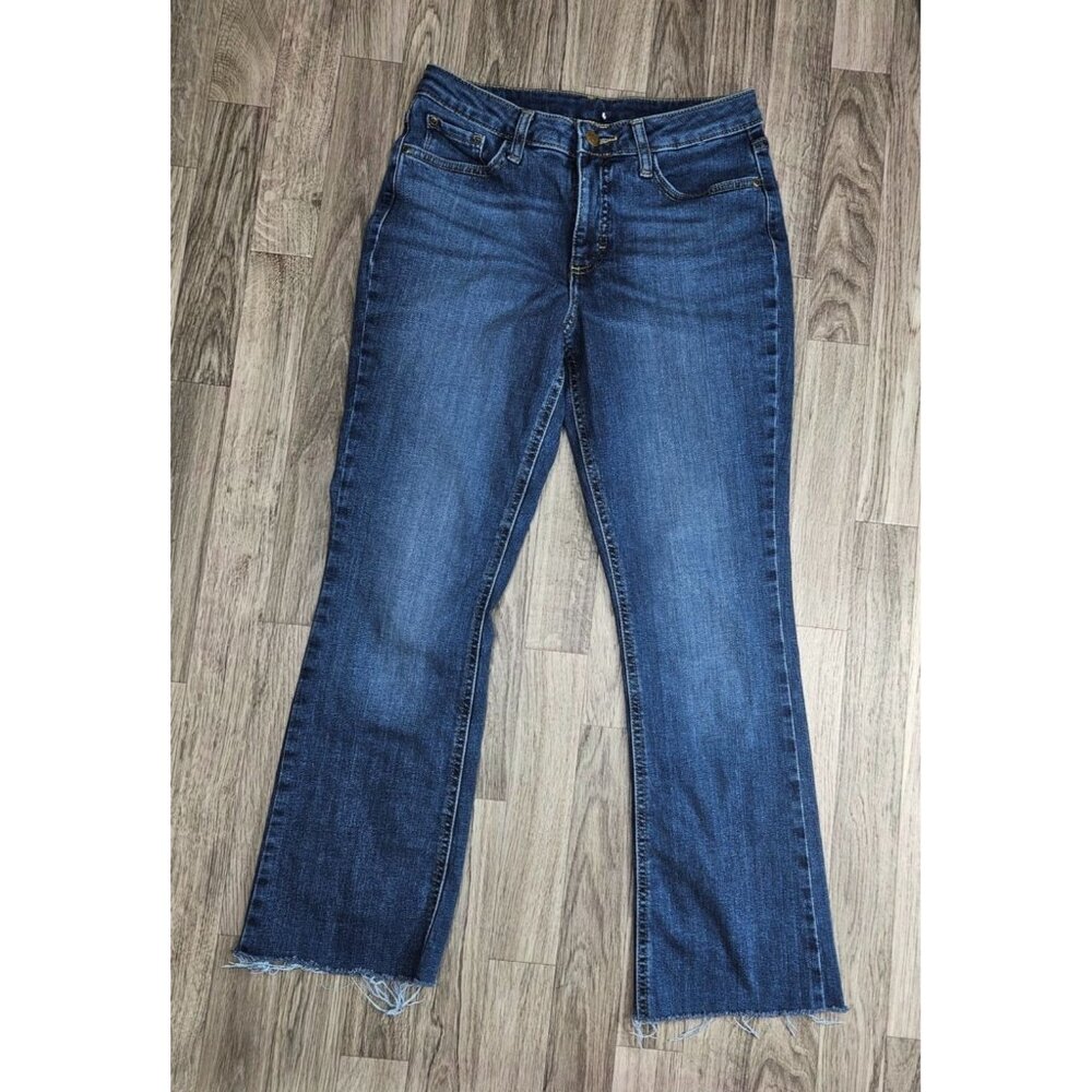 Lee Womens Size 6M Fringe Hem Bootcut Denim Blue Jeans